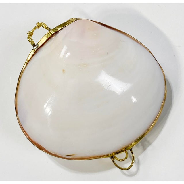 Nautical Vintage Pearlized Clam Shell Trinket Box For Sale - Image 3 of 6