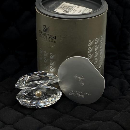 Swarovski Crystal Oyster Shell With Pearl Figurine (#014389 Original Box, Certificate of Authenticity) For Sale - Image 13 of 17