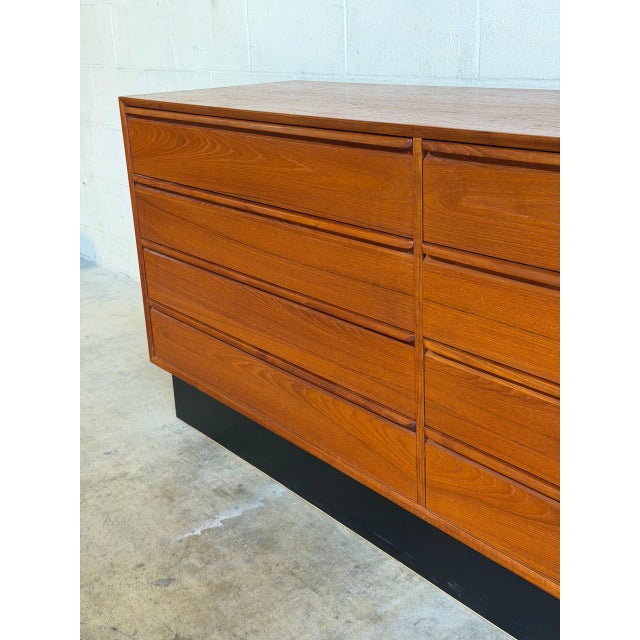 Teak Westnofa Dresser 8 Drawer Mid-Century Modern Norway 1970s For Sale - Image 9 of 10
