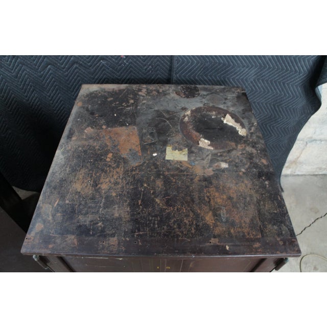 Antique NCR National Cash Register Industrial Iron Steel Safe Cabinets For Sale - Image 10 of 18