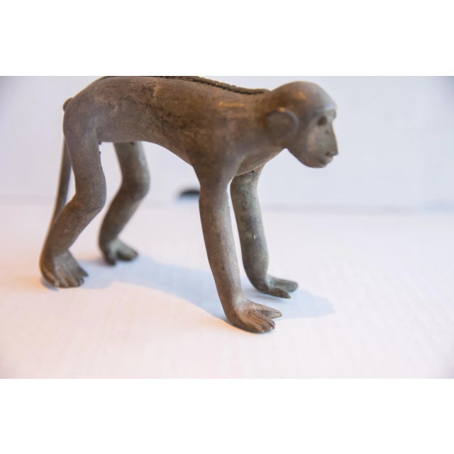 African Vintage African Monkey Figurine For Sale - Image 3 of 8