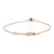 Modern 14k Yellow Gold Heart-Shaped Orange Sapphire Chain Bracelet For Sale - Image 9 of 17