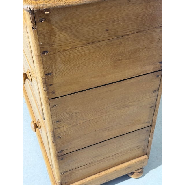 Antique Pine Two Over Two Drawers - Chest of Drawers With Lip From England For Sale - Image 15 of 18