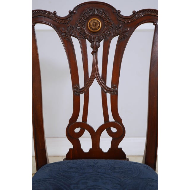Pair of Maitland Smith Mahogany Dining Chairs For Sale In Philadelphia - Image 6 of 18
