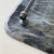 Mid 20th Century Vintage Gray Stone Tray in Bevelled Marble With Iron Handles For Sale - Image 5 of 7