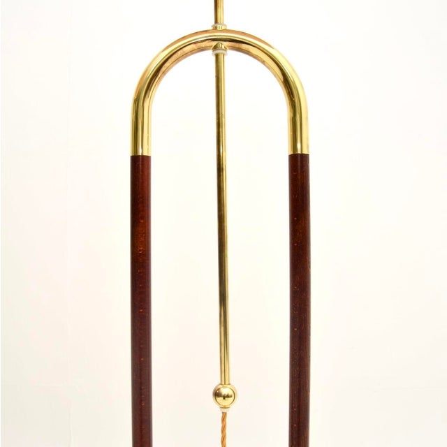 Wood Vintage Swedish Brass and Birch Floor Lamps from Bergboms, 1970s, Set of 2 For Sale - Image 7 of 11