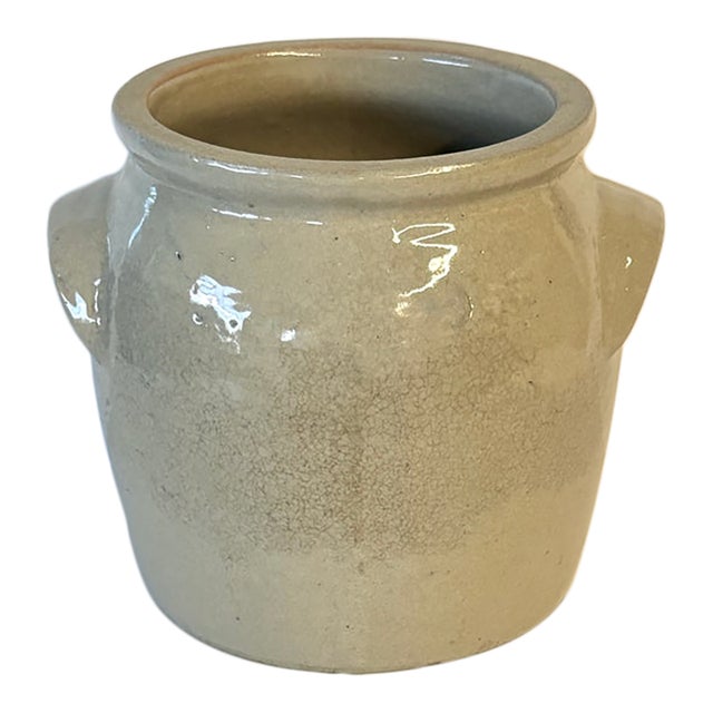 French Stoneware Confit Pot For Sale