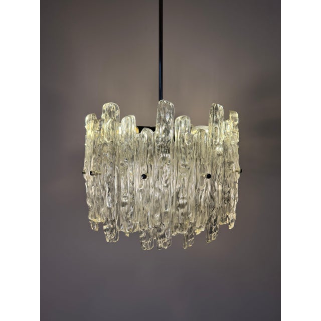 Chandelier in Ice Glass Acrylic from Veb Narva For Sale - Image 11 of 11