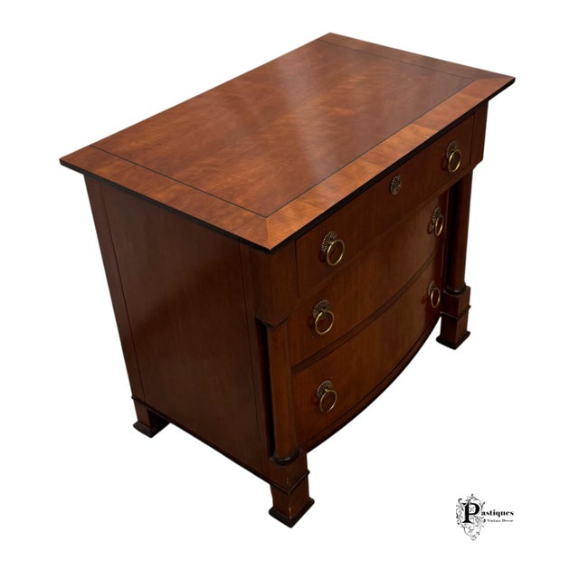 Wood Vintage Henredon French Empire Style Mahogany Nightstands - Pair For Sale - Image 7 of 12