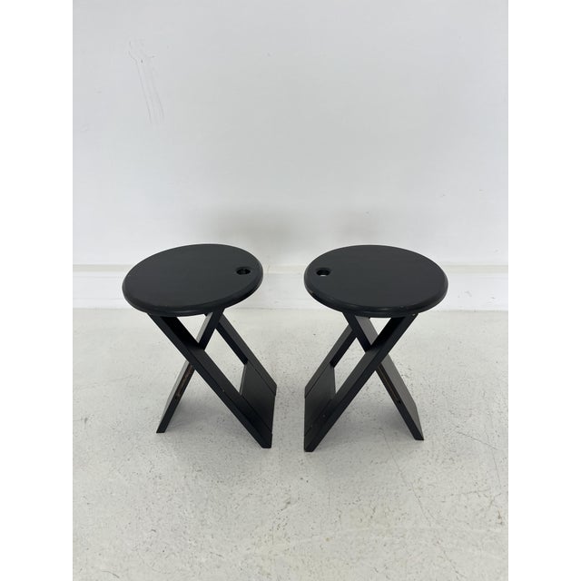Mid-Century Modern Suzy Stools by Adrian Reed, 1980s, Set of 2 For Sale - Image 3 of 7