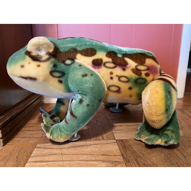 1950s Vintage Steiff Mohair Frog Footstool Ottoman For Sale In Tulsa - Image 6 of 11