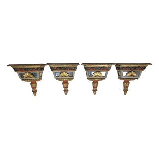 18th Century Venetian Polychrome Wall Consoles, Set of 4 For Sale