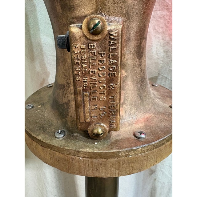 Metal Mid 20th Century Rare Wallace & Tiernan Marine / Pair of Maritime Navigation Lights Made Floor Lamps - Nautical Beach / House Boat Decor For Sale - Image 7 of 9