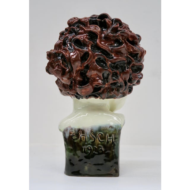 Austrian Ceramic Head Sculpture by Friedrich Goldscheider, 1923 For Sale - Image 6 of 8