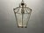 Vintage Brass Etched Glass Latern Pendant Light, 1950s For Sale - Image 6 of 9