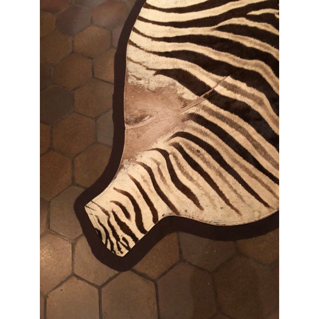 1960s Vintage Burchell Zebra Rug Chairish