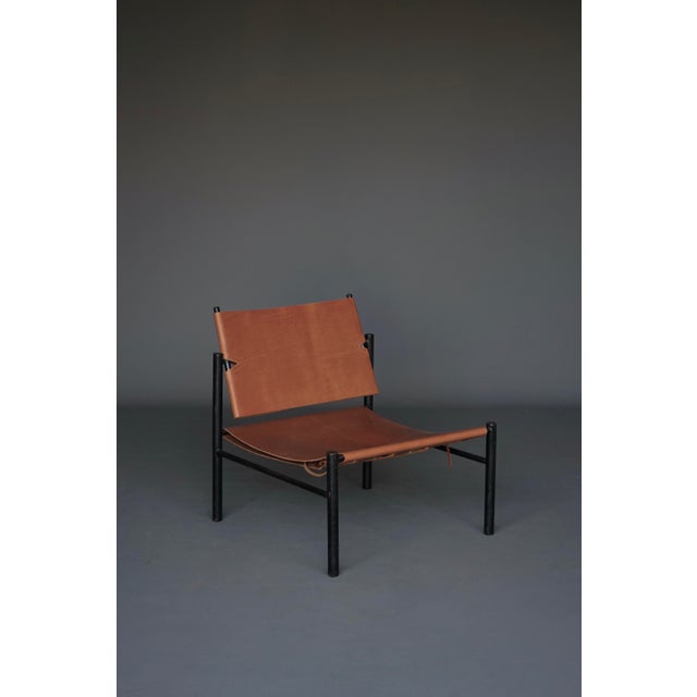 Lounge Chair in Metal and Leather from Wim den Boon, 1960s For Sale - Image 4 of 18