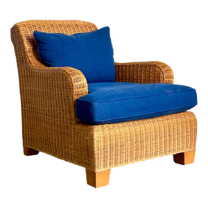 Vintage Ralph Lauren Woven Rattan Lounge Chair