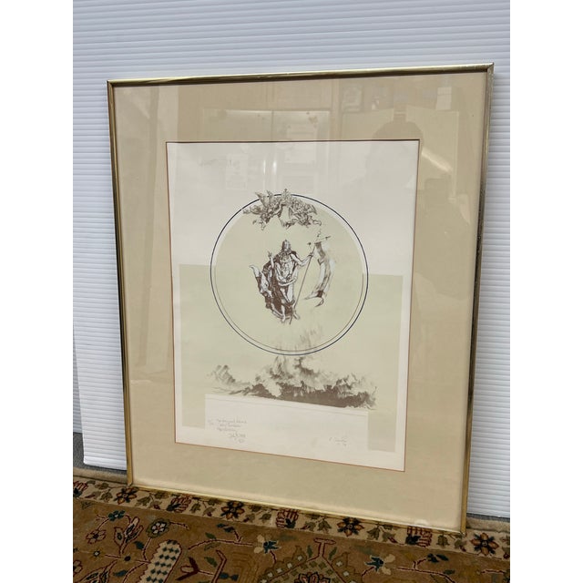 Religious R. Singleton Ascension of Jesus Christ, Signed For Sale - Image 3 of 11