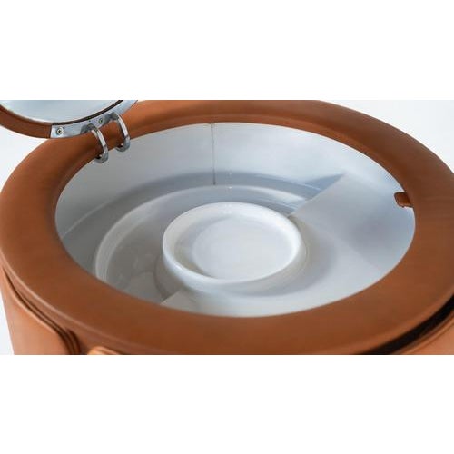 Dilly Daily Vanity in Brown Leather attributed to Luigi Massoni for Poltrona Frau, 1968 For Sale - Image 9 of 18
