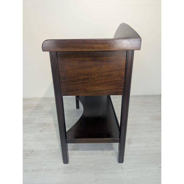Brown Wooden Desk in Mahogany with Brass Handles, 1960s For Sale - Image 8 of 13
