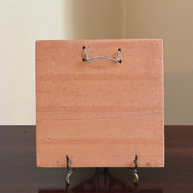 Vintage Hand Painted Greek Ceramic Tile Wall Plaque, Signed & Dated For Sale - Image 15 of 18