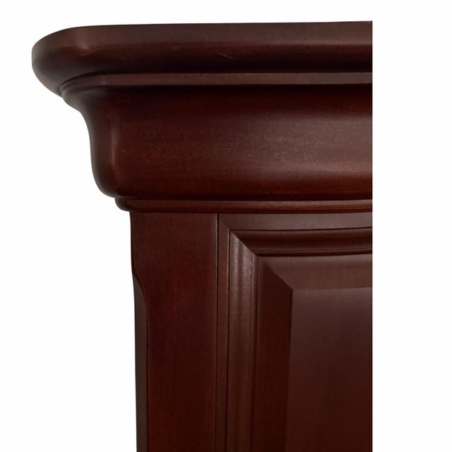 Late 20th Century Thomasville Impressions Martinique Collection Queen Headboard in Cherry Wood For Sale - Image 5 of 8