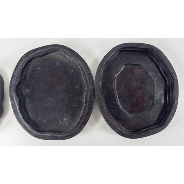 20th Century Chinese Carved Duan Inkstone With Crab on Water Lily For Sale - Image 13 of 14