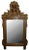 Early 19th c. late 18th c. French miniature giltwood mirror with wreath 31"H 17"L