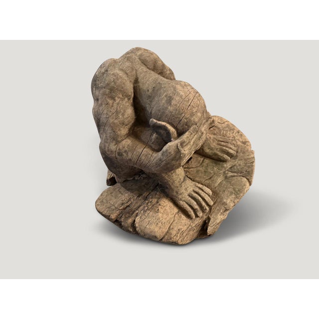 Rustic Antique Praying Buddha For Sale - Image 3 of 5