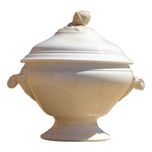 Earthenware Tureen from Sarreguemines, 1890s For Sale