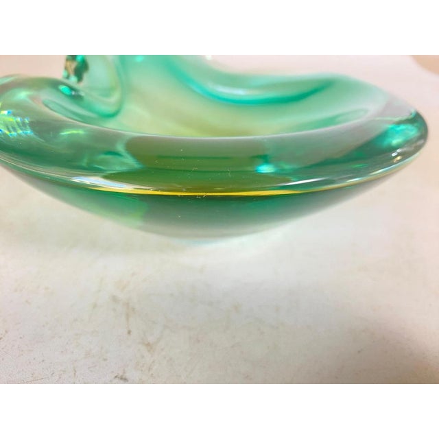 Vide Poche or Ashtray in Green Murano Glass, Italy, 1970s For Sale - Image 11 of 18