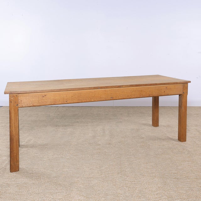 Antique English Pine Farmhouse Dining Table Rustic Country Kitchen Table - Circa 1910 For Sale - Image 4 of 5