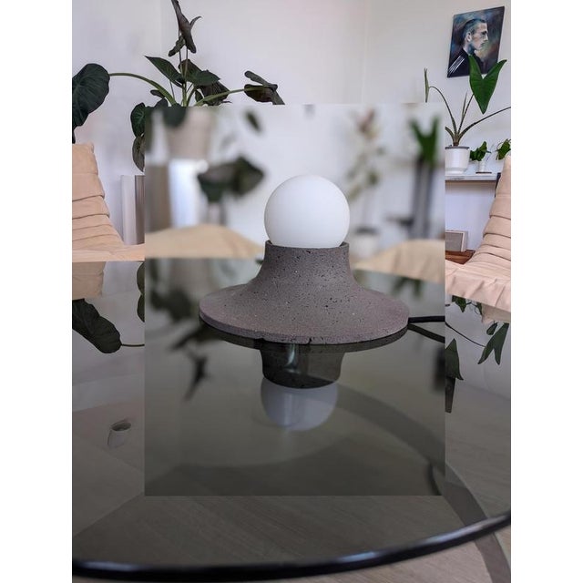 Brown Basalte Natural Lava Stone Wall Lamp by Clemence Birot For Sale - Image 8 of 18