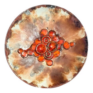 Vintage Danish Ceramic Mid-Century Modern Plate For Sale