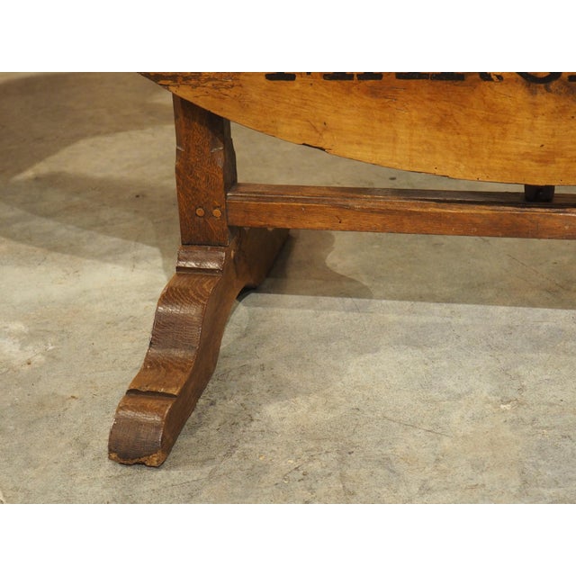 Brown 19th Century Tilt-Top French Vineyard Table in Carved Cherry, Margaux For Sale - Image 8 of 18
