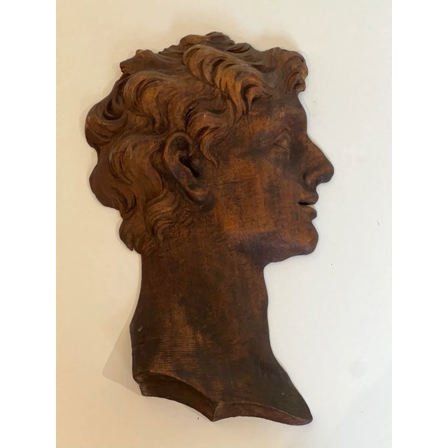 Antique Neo Classical Carved Wood Profile Silouhette For Sale - Image 4 of 6