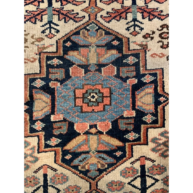 Textile Ivory Color Hand Knotted Persian Antique Nw Runner 3'11'' X 13'4'' For Sale - Image 7 of 11