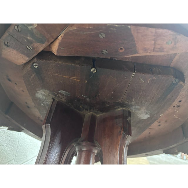 Wood Antique Victorian Eastlake Burl Walnut Oval Center Table Parlor Table For Sale - Image 7 of 10