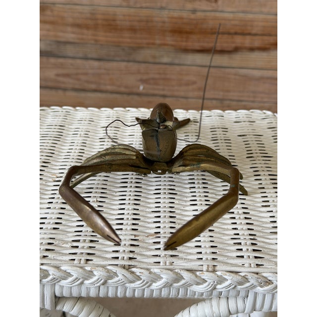 Metal Vintage Hollywood Regency Coastal Brass Lobster/Crayfish Sculpture For Sale - Image 7 of 12
