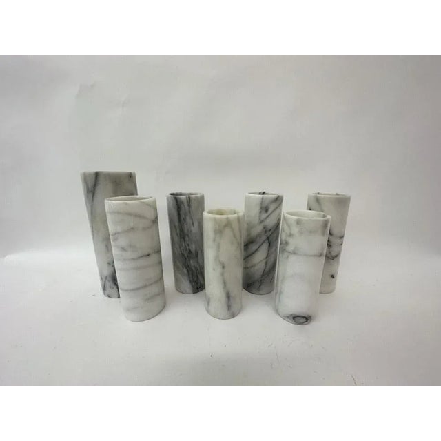 Mid-Century Modern Marble Vases, 1970s, Set of 7 For Sale - Image 3 of 13