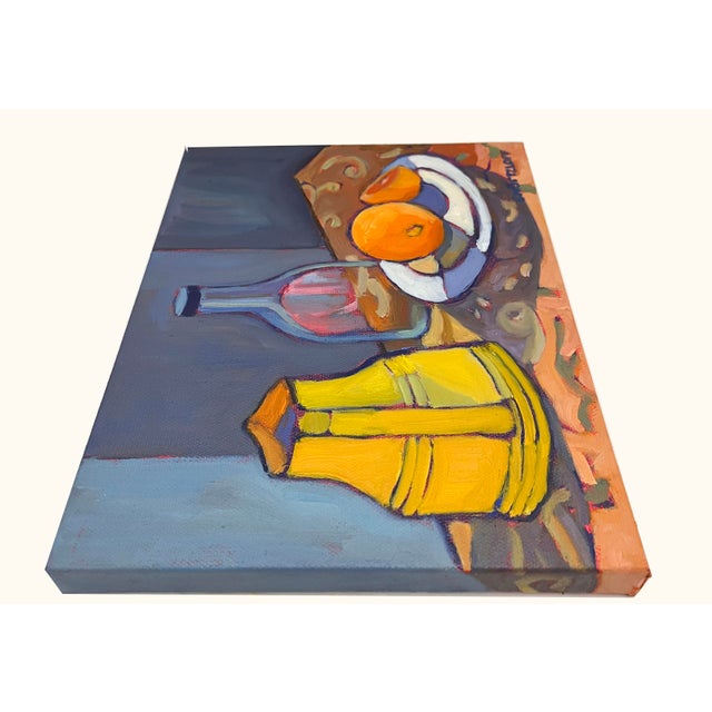 Textile "Before Sunrise" - Original Still Life Oil Painting by Catherine J. Martzloff For Sale - Image 7 of 7