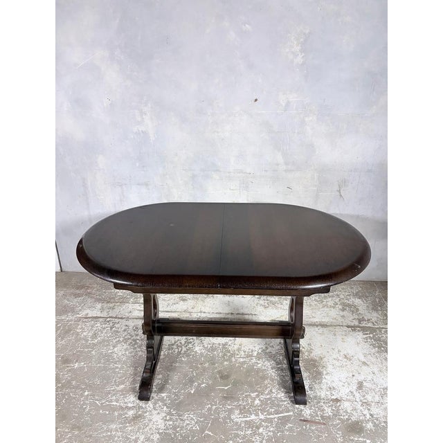 Vintage Elm Oval Extending Dining Table from Ercol For Sale - Image 12 of 13