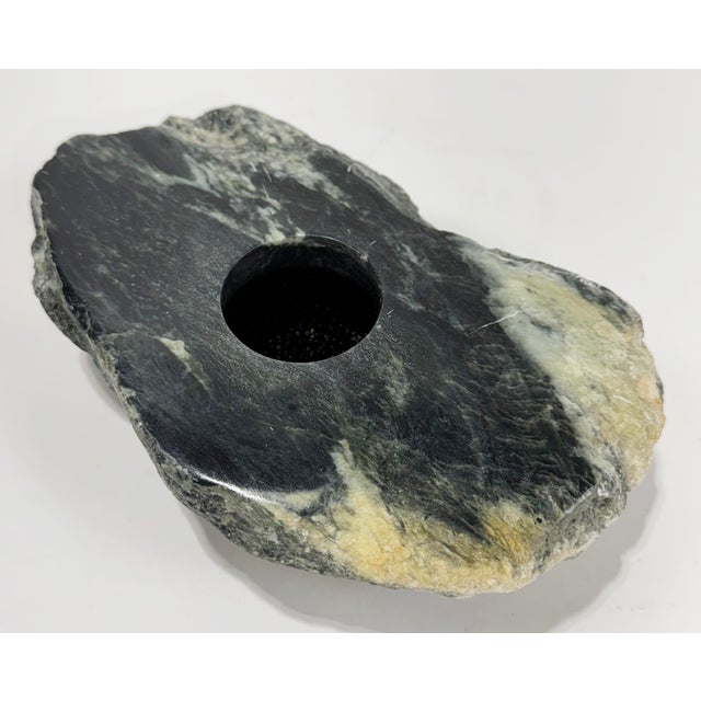 Mid 20th Century Organic Cut Stone Votive Holder For Sale - Image 5 of 9