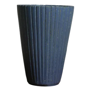 Mid 20th Century Arne Bang Danish Stoneware Ceramic Vase in Blue
