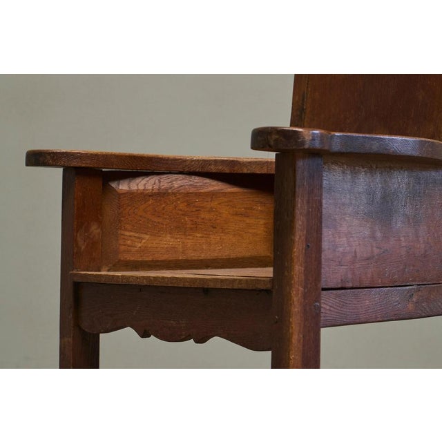 Antique Armchair in Oak, Europe 19th Century For Sale - Image 12 of 15