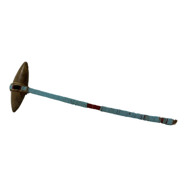 Native American, Western Great Plains Ceremonial Beaded War Club Circa 1900 For Sale