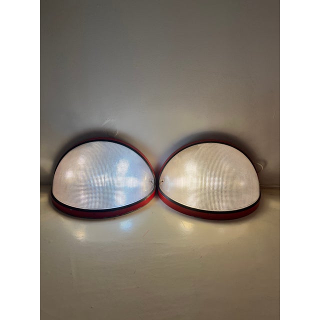 Red Lamp Totum by Boccato for Zerbetto, 1970s, Set of 2 For Sale - Image 8 of 12