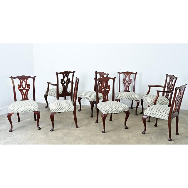 English 19th Century Chippendale Style Mahogany Dining Room Set For Sale - Image 17 of 18
