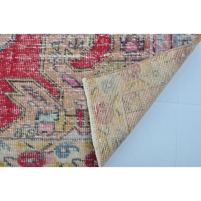 1950s Floral Oushak Carpet For Sale - Image 4 of 8